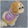 Ropa para perros Doy besos Patrón Ropa divertida Mascota Verano para perros Cachorro Camiseta Suministros Entrega de la gota Hogar Jardín Dhgarden Dhi6W