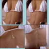 Belly Chains Summer Beach Sexy Mtilayer Necklaces Vintage Fashion Crossover Star Harness Bikini Body Waist Necklace Chain Jewelry Dr Dhsd1