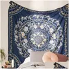 Arazzi Arazzo Mandala Hippie Bohemian Wall Hanging Flower Decor Per Soggiorno Camera Da Letto 145X145 Cm Drop Delivery Home Garden Dhqhw