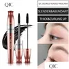 Mascara Qic 4D Black Fiber Thick Volume Cring Lengthening Rose Plating Non Smudge Natural Looking Coloris Gold Cosmetic Eyes Drop De Dhs8F