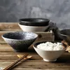 Ciotole Stoviglie in stile giapponese Ciotola di riso retrò Famiglia Zuppa semplice Cena Ceramica Grande Ramen Noodle Stoviglie da cucina