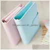 Blocchi per appunti Notebook in pelle Pu Er Clip Quaderni A5 A6 Raccoglitore a fogli mobili Diario personale Planner Ers per carta di riempimento Drop Deli Dhgarden Dhv3X