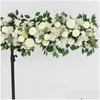 Flores decorativas grinaldas 50cm 100cm DIY Wedding Flower Wall Arranjo