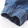 Pantalones de mujer Casual Algodón Otoño Denim Jeans Hombres Draw String Pantalones Trabajo Elástico