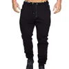 Men's Pants Men Sweatpants Camouflage Print Deep Crotch Elastic Waist Drawstring Spring Pleated Ankle-banded Trousers