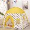 Toy Tents 130*100*130cm Kids Indoor Outdoor Castle Princess Tent Bed Little Castle Princess Oversized House Folding Game Birthday Gifts 230111