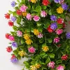 Decorative Flowers Welcome Sign Garland Colorful Spring Summer Wreath Artificial Flower Home Porch Farmhouse Door Wall Window Party