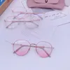 Zonnebrillen mode anti-blauw bril glazen Koreaanse meid ins trendy blush love hart accessoires