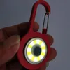Mini LED -lampor Keychain Hook ficklampor Portable Carabiner Hooks COB Lamp Key Chain Torches Lamp Multifunktion Vandring Camping Kits