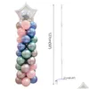 Décoration de fête 2sets Adt Enfants Anniversaire Ballon Colonne Stand Mariage Arch Baby Shower 100pcs Latex Globos pour Nombre Ballons Drop D Dhkwz