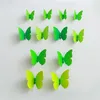 Wall Stickers 12Pcs Creative White PVC Butterfly Decal With Magnet 3D Butterflies Art Animal Room DIY Decorations