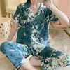 Dames slaapkleding Verkoop Vrouwen thuiskleding 2023 lente zomer korte mouwen pyjama's set lange broek pyjama sets katoencompetities