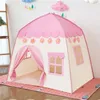 Toy Tents 1.3M Large Play house Tent for Kids Folding Wigwam Outdoor Indoor Room Princess Castle Tent Children's Bedroom Tent Boys Girls 230111