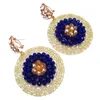 Wedding Jewelry Sets Fashion Royal Blue And Champagne Gold AB African Beads Set Crystal Party 9PHK02