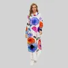 Повседневные платья Sojinm Maxi Beach Dress vestido de Mujer Ladies Elegant Floral Print Long Women Single Button Spring Party