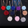 Brooches Hand-made Rose Flower Cloth Art Brooch Tassel Chain Lapel Pin Wedding Party Badge Men's Clothing Decoration Accessories