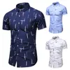 Mäns avslappnade skjortor mode 9 stil design kort ärm skjorta tryck strandblus sommarkläder plus asiatisk storlek m-xxxl 4xl 5xl 230111