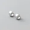 Orecchini a cerchio PICCOLO Carino Autentico Argento 925 Quadrato Rotondo Piercing Ear-Bone Leverback Gioielli C-M01320