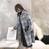 Magliette da donna tees a strisce imitazione di visone in lana in lana autunno autunno coreano alla moda sciolto il bavero casual caldo 230111