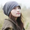 Berets Autumn and Winter Hats Inneslutning Cap Ladies Korean Simple Hat Solid Color Graffiti Hooded Women's Bonhnets For Women