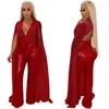 Women's Jumpsuits Sexy Sequined Backless Jumpsuit Women Long Sleeve Fashion On Pieces Suit Deep V Neck Evening Party Night Club Wear Costume