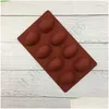 Moldes de cozimento 8 ovos em forma de p￡scoa ovo sile mod pastelaria molde de chocolate bandeja de gelo artesanato de sab￣o diy presente entrega de gota home gard dhn8u