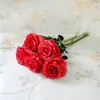 Dekorativa blommor 4st Single Rose Artificial Decoration Home Bride Hand Hold Fake Wedding Decor 51cm