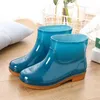 Boots Female Short Site Slip Resistant Kitchen Shoes Warm Waterproof Laundry Rain Rubber Overshoes 36-41