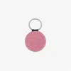 Arts And Crafts Round Heat Transfer Keychain Pendant Fine Flash Sublimation Blank Leather Keychains Lage Decoration Key Ring Diy Gif Dh2Nv