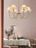 Lampadari Home Deco Grande paralume in PVC Lampadario a LED Lampada per cucina Sala da pranzo Copertura pieghevole Camera da letto di lusso Luce di carta pieghettata