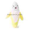 Dog Toys Chews Cat Cute Plush Banana Shape Squeak Sound Fruit Interactive Toy Creative Pet Supplies Drop Delivery Home Gard Dhgarden Dhzjy