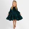 Наборы одежды 4302E Girl Dress 2023 Winter Spring Simple Fashion's Girl's Long Eliep Long Elace Party Princess's Princess