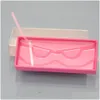 Falska ögonfransar 20/Pack grossist Eyelash Packaging Box Loxes Custom Faux Mink Lashes Strip Magnetic Clear Tom Case Vendor Dr Dhwed