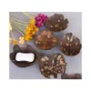 Soap Dishes Natural Retro Coconut Holder Durable Wooden Tray Containter For Bathroom Home Accessories Drop Delivery Garden Bath Dhavy