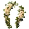 Obiekty dekoracyjne figurki 2PCS Dostosuj sztuczny ślub łuk kwiatowy tło luksusowe dekoracja