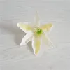 Dekorativa blommor kransar 10st/parti 13cm konstgjorda blommor silke lily huvud bröllop hem dekoration pografi rekvisita diy huvudkläder tillbehör