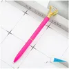 Ballpoint Pens 37 Colors Cute Gem Pen Crystal Glass Diamond Metal Beautif Gift School Office Supplies Drop Delivery Business Industr Dhojx