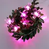 Cordes 10/20/40leds fleur de cerisier fleur guirlande vigne guirlande lumineuse batterie/USB alimenté pour la saint-valentin mariage décor de noël