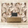 Wallpapers Selfadhesive Mural Wallpaper Modern 3D Abstract Geometry Gold Metal Pattern P O Wall Paper Living Room Ktv Waterproof Can Dh2B0