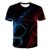 Hommes t-shirts mode chemise abstraite impression 3D hommes à manches courtes décontracté Hip Hop rue vêtements col rond imprimé 2023 été