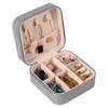 Förvaringslådor 2023 Jewelry Organizer Display Travel Case Portable Box Leather Joyeros Organizador de Joyas