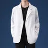 Costumes masculins Blazers hommes surdimensionnés printemps automne-automne coréen fashion décontractée costume veste streetwear vêtements hommes poitrine simple 230111