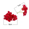 Dekorativa föremål Figurer 50st konstgjorda blommor Cherry Blossom Soap Head Valentine's Day Gift Brud Petals Wedding Party Home Diy Decoration 230110