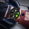 ساعات المعصم 2023 Fashion 3D Sport Car Wheel Watch Watch Men's Freefiance Quartz Luxury Watches