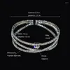 Bangle Cubic Zircon Cuff Silver Golden Plated Crystal Women's Bracelets And Bangles Wedding Bridal Jewelry Gifts