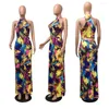 Abiti casual Abito lungo da donna sexy Abito estivo femminile multicolore senza maniche Summer Autumn Party Maxi Warp Vestido De Festa