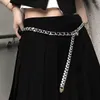 Belts Fashion Women Chain Belt Simple Gold Silver Metal Wild Lady Waist Punk Streetwear Jeans Thin Female Waistband