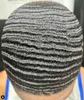 Pezzo di capelli umani vergini brasiliani onda 8mm 8x10 parrucchino completo in PU pelle sottile per uomo