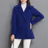 Women's Wool & Blends Women Blend Warm Long Coat Plus Size Female Elegant Slim Fit Lapel Woolen Overcoat Autumn Winter Cashmere Outerwear O1