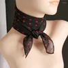 Scarves Spring Summer Women Chiffon Polka Dot Scarf Ladies Head Neck Square Silk Shawls Female Hair Ties Bands Neckerchief